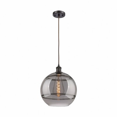 Rochester - 1 Light Cord Hung Mini Pendant In Industrial Style-13.38 Inches Tall and 12 Inches Wide