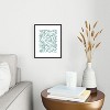 Heather Dutton Flowing Leaves Seafoam Metal Framed Art Print - Deny Desings - 2 of 3