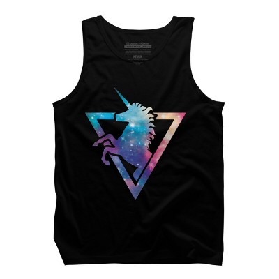 Men's Design By Humans Galaxy Unicorn By Retkikosmos Tank Top