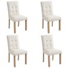 CAVINAS Polyester Armless Living Room Chairs Set of 2,Dining Chairs with Tufted Back for Dining Room,Kitchen - 2 of 4