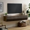 Modway Vaughn 64 Inch Wall Mounted TV Stand in Walnut - Floating Entertainment Center with Storage - Mid Century Modern Low Profile Media Cabinet - 2 of 4