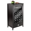 Bottles Slot Modular Bordeaux Wine Cabinet Wood/Black Espresso - Winsome: Glass Door, Storage Drawer, 25-Bottle Capacity - 3 of 4