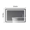 15 in. H LED Single Bathroom Vanity Mirror in Polished Crystal Bathroom Vanity LED Mirror for Bathroom Wall Smart Lighted Vanity Mirrors - 3 of 4