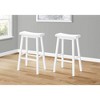 29" Saddle Seat Barstool White - EveryRoom: Wood Frame, Non-Upholstered, Fixed Height Counter Stool - 2 of 4