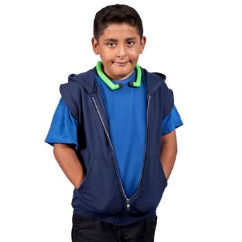 Abilitations Weighted Hoodie Vest, Child Large, Navy