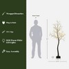 LuxenHome 5.9 Pre-Lit Birch Artificial Tree with Realistic Faux Tree Trunk Brown - 4 of 4