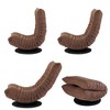BIRDROCK HOME Swivel Floor Chair - Brown - 3 of 4