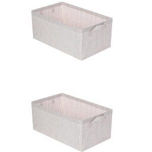 REGALWOVEN Fabric Collapsible Spacious Capacity Versatile Storage Bin with Handle 2 Pcs - 1 of 4