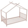 Lyngins Twin Size Bed Frame, Metal House Platform Bed Frame, No Box Spring Needed, Kids Bed Frame for Bedroom, Kids Floor Bed Frame, Toddler Bed - 4 of 4