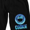 Sesame Street Cookie Monster Circle Adult Black Sleep Pajama Shorts - 2 of 4