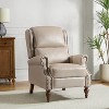 Yanik Vegan Leather Manual Recliner with Nailheads Wingback | HULALA HOME - 3 of 4