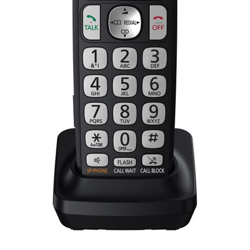 Panasonic® DECT 6.0 Additional Digital Cordless Handset for KX-TGE433B and KX-TGE445B, 3 of 5