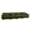 Oversized 166" Velvet Modular 4-seater Sectional Sofa with Bolstered Armrests, 4-Piece Free combination Sofa - 4 of 4