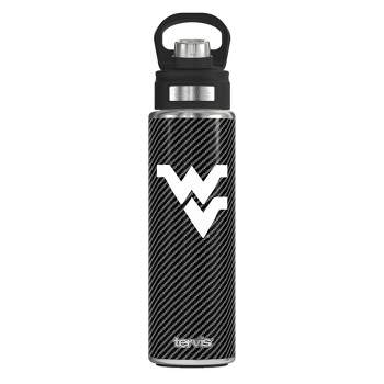 NCAA West Virginia Mountaineers Carbon Fiber Wide Mouth Water Bottle - 24oz
