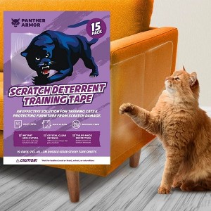 Panther Armor Cat Scratch Furniture Protector, Clear Plastic Double-Sided Anti-Scratch Sticky Sheets - 1 of 1