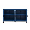Chery Life U-Style Storage Cabinet, Sideboard Wooden Cabinet with Stunning Water Wave Door Design, Adjustable Shelves - 3 of 4