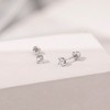 Girl's Round Solitaire Screw Back Sterling Silver Earrings - In Season Jewelry - 4 of 4
