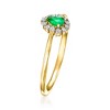 Ross-Simons 0.10 Carat Emerald Ring With Diamonds in 10kt Yellow Gold - 3 of 4