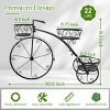 Sorbus Tricycle Plant Stand - Flower Pot Cart Holder - Ideal for Home, Garden, Patio (Black) - 3 of 4