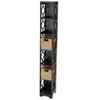 The Lakeside Collection Slim Decorative Shelving Unit or Set of 2 Baskets - Black Shelving Unit - 2 of 3