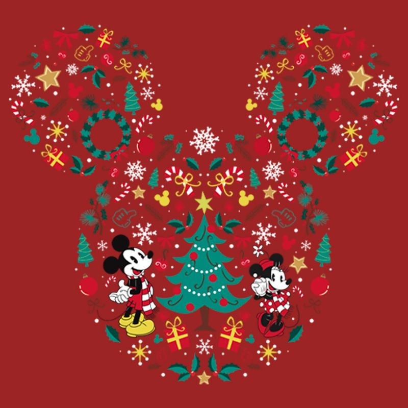 Women's Mickey & Friends Christmas Silhouette T-Shirt, 2 of 5