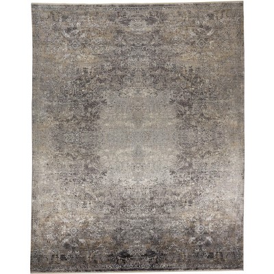 Sarrant Transitional Medallion Gray/Ivory/Tan Area Rug