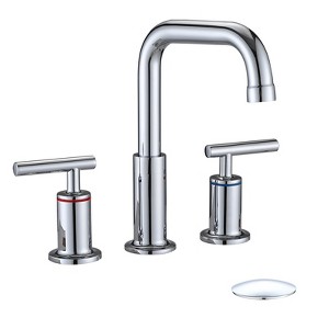 PROOX 8 in. Widespread Double-Handle Bathroom Faucet with Pop Up Drain - 1 of 4