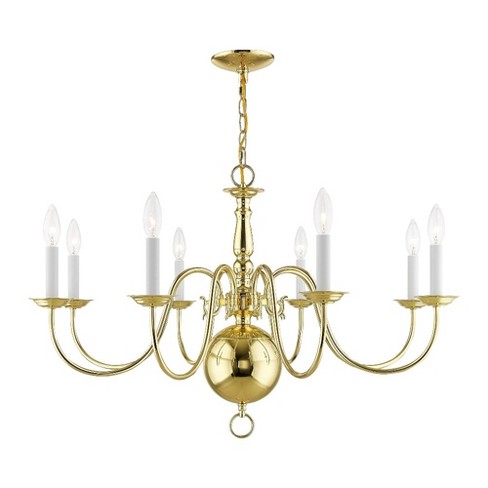 Livex Lighting Williamsburgh 8 - Light Chandelier in  Polished Brass - image 1 of 4