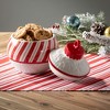 7.75"H Sullivans Christmas Red White Striped Candy Jar, Red-White, Indoor Christmas Decor - 3 of 4