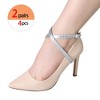 INSPIRE CHIC Women's Buckle Detachable PU Ankle Crossover Heels Shoe Laces 2 Pairs - 4 of 4