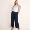 Lands' End Women's Knit High Rise Pleated Wide Leg Pants - 4 of 4