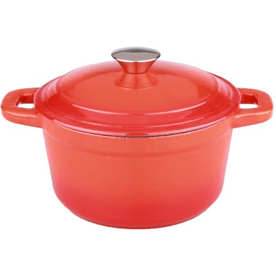 BergHOFF Neo 7 Qt Cast Iron Round Covered Dutch Oven, Orange