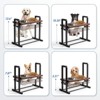 Mewoofun Pet Beds Raised Dog Bowl for Large Medium Size Dogs 4 Height Adjustable, Sturdy Wooden Raised Dog Bowls, Brown, 17.52"*10.63"*4.72" - 4 of 4