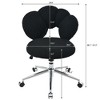 NicBex Adjustable Height Swivel Home Office Chair with Hollow Back Design for Work Study Vanity - 3 of 4