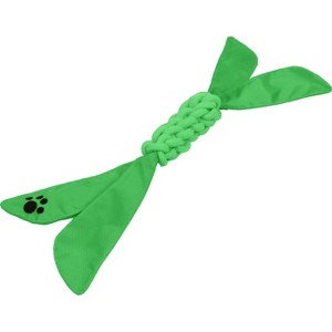 Pet Life Extreme Twist Sporty Tugging Jute and Squeak Dog Toy - 1 of 2