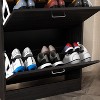 FUFU&GAGA 3 Shelves Modern Shoe Cabinet Entryway Minimalist Design Shoe Racks - 3 of 4