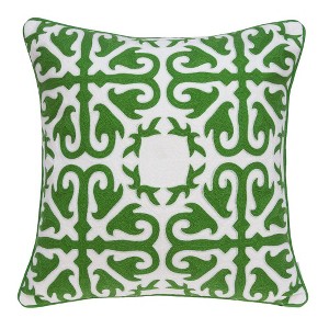 Parkland Collection,Ceti Green And White Throw Pillow - 1 of 4