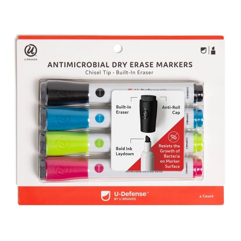 U Brands 4ct Bold Liquid Chalk And Dry Erase Markers Bright Neon : Target