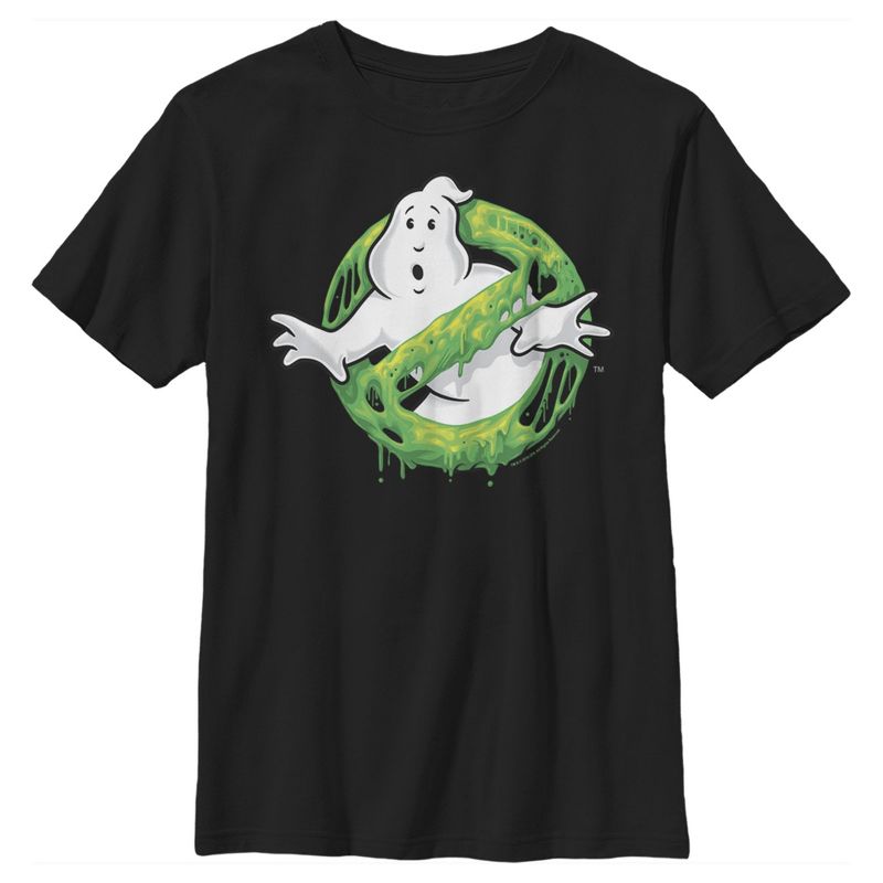 Boy's Ghostbusters Slime Logo T-Shirt, 1 of 6