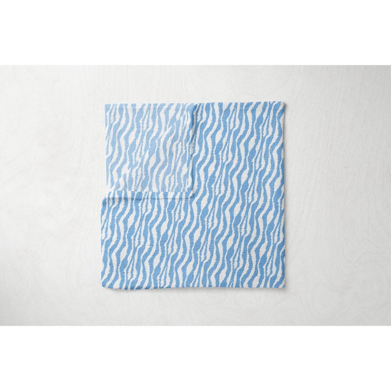 Bacati - Ikat Zebra Blue Grey 4 pc Crib Set with 2 Muslin Swaddle Blankets, 5 of 7