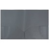 JAM 6pk 2 Pocket Plastic Folder - Gray - image 2 of 4