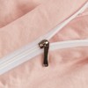 Double Ruffle Duvet Cover Set – Soft Washed Bedding with Pillowcases – Romantic Elegant Princess Style, Pink, 3-Piece - 4 of 4