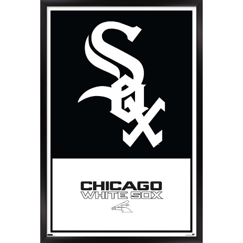 Trends International MLB Chicago White Sox - Logo 22 Framed Wall Poster  Prints Black Framed Version 14.725 x 22.375