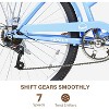 WEIZE Beach Cruiser Bike, 26 inch Commuter Bicycle for Adult, 7-Speed Comfortable City Bikes with Rear Rack or Basket, Multi Colors - 4 of 4