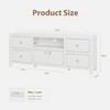 Homhougo Farmhouse TV Stand for 75/80 Inch TVs, 70" Long Entertainment Center with 6 Storage Drawers & Soundbar Shelf White - 2 of 4