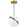 CWI Lighting Gemini 1 Light Mini Pendant With Brass Finish - 3 of 4