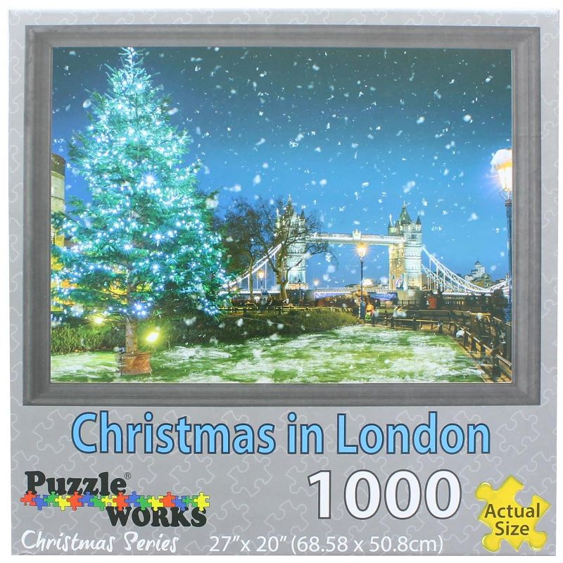 Puzzleworks Christmas In London 1000 Piece Jigsaw Puzzle, 1 of 7