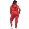 Women's Plus Size 2 Piece Velour Tracksuit Set - White Mark - 4 of 4