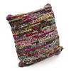 HomeRoots 26" Rainbow Abstract Rag Floor Pillow Cover - 4 of 4