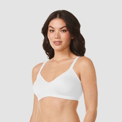 Simply Perfect by Warner's Women's Underarm Smoothing Seamless Wireless Bra  - White S